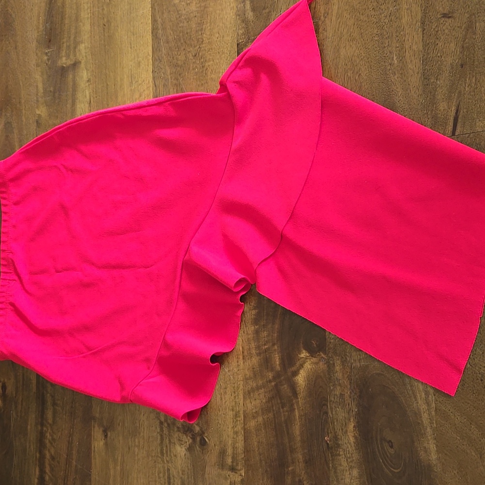 Red Pretty Little Thing Asymmetrical Skirt - Picture 2 of 3